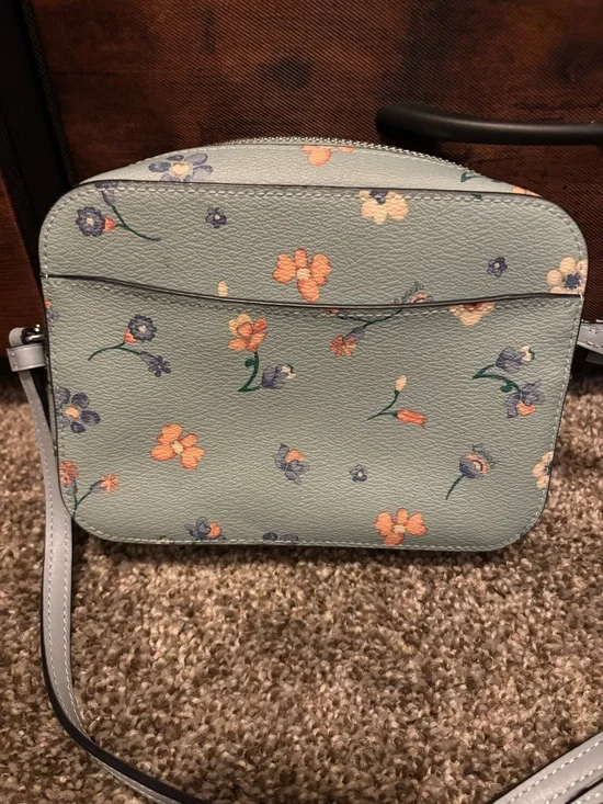 Coach Floral Crossbody Bag with Multi-Color Blooms - Picture 2 of 3